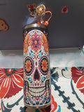 Skull cup with flowers